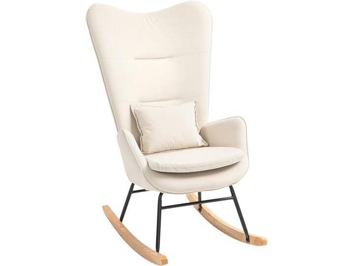 HOMCOM SCHAUKELSTUHL, Weiß, 85x112x67 cm, Wohnzimmer, Sessel, Schaukelstühle von Homcom