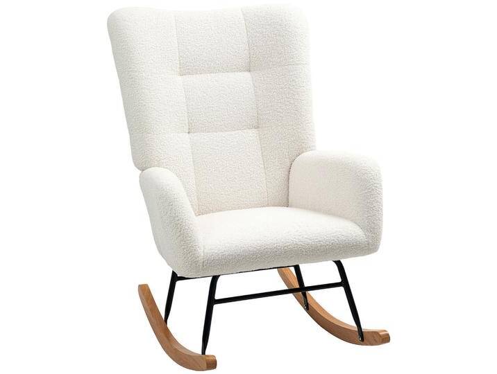 HOMCOM SCHAUKELSTUHL,, Weiß, 70x100x94 cm, Wohnzimmer, Sessel, Schaukelstühle von Homcom