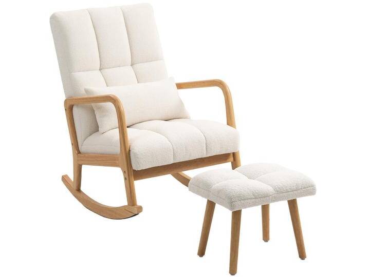 HOMCOM SCHAUKELSTUHL, Weiß, Kunststoff, 64.5x99x82 cm, Wohnzimmer, Sessel, Schaukelstühle von Homcom