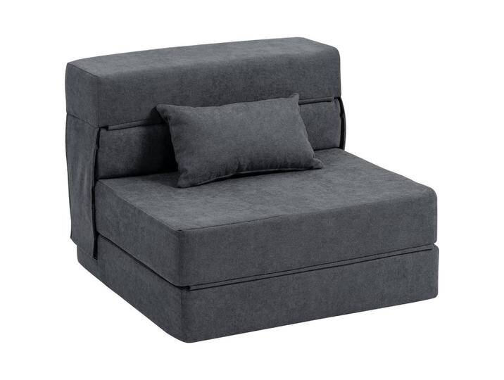 HOMCOM SCHLAFSESSEL, Dunkelgrau, Kunststoff, 80x15x210 cm, Wohnzimmer, Sessel, Schlafsessel von Homcom