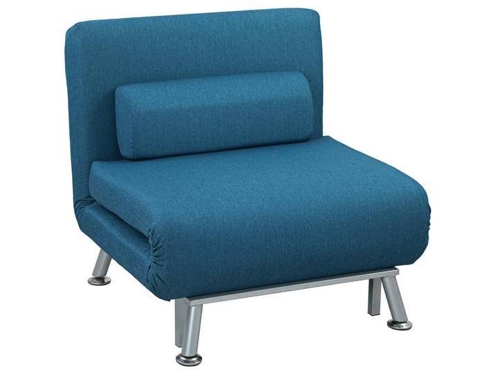 HOMCOM KLAPPBAR, Hellblau, 1-Sitzer, Füllung: Schaumstoff, einzeln stellbar, 70x75x75 cm, Wohnzimmer, Sessel, Schlafsessel von Homcom