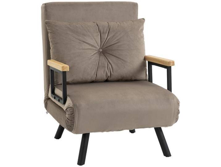 HOMCOM SCHLAFSESSEL, Hellgrau, Metall, 73x81x63 cm, Wohnzimmer, Sessel, Schlafsessel von Homcom