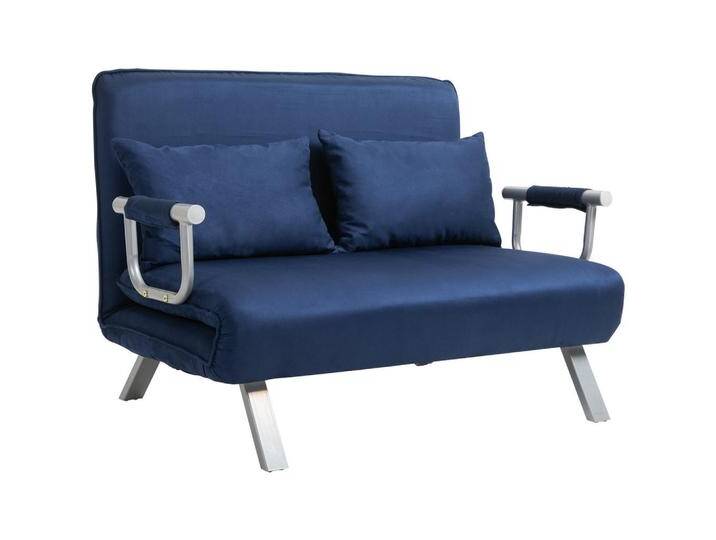 HOMCOM 2-SITZER, Blau, Füllung: Polyester, 80x78x111 cm, Wohnzimmer, Sofas & Couches, Schlafsofas HOMCOM 2-SITZER, Blau, Füllung: Polyester, 80x78x111 cm, Wohnzimmer, Sofas & Couches, Schlafsofas von Homcom