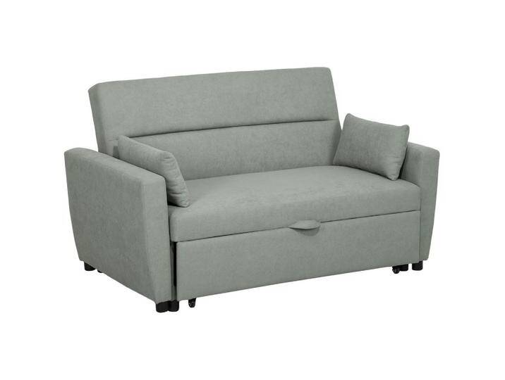 HOMCOM SCHLAFSOFA, Hellgrau, 155x88.5x90 cm, Wohnzimmer, Sofas & Couches, Schlafsofas HOMCOM SCHLAFSOFA, Hellgrau, 155x88.5x90 cm, Wohnzimmer, Sofas & Couches, Schlafsofas von Homcom