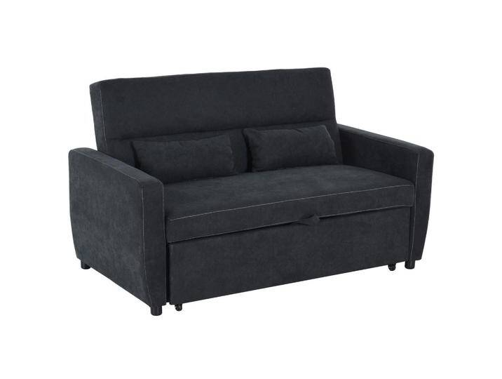 HOMCOM SCHLAFSOFA, Schwarz, Holz, 90x88.5x155 cm, Wohnzimmer, Sofas & Couches, Schlafsofas von Homcom