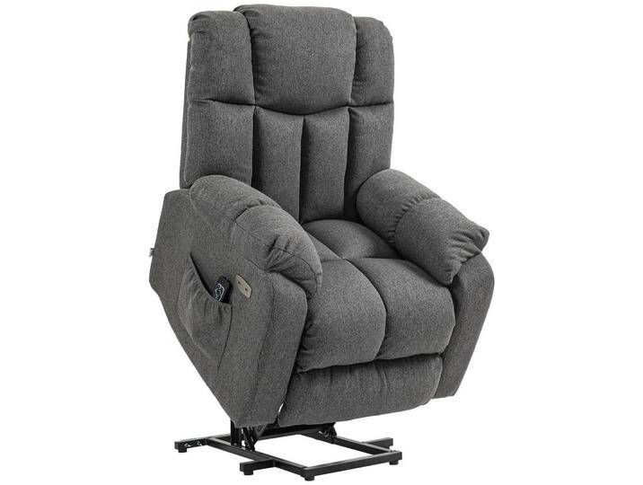HOMCOM FERNSEHSESSEL, Dunkelgrau, 95x107x92 cm, Wohnzimmer, Sessel, Polstersessel von Homcom