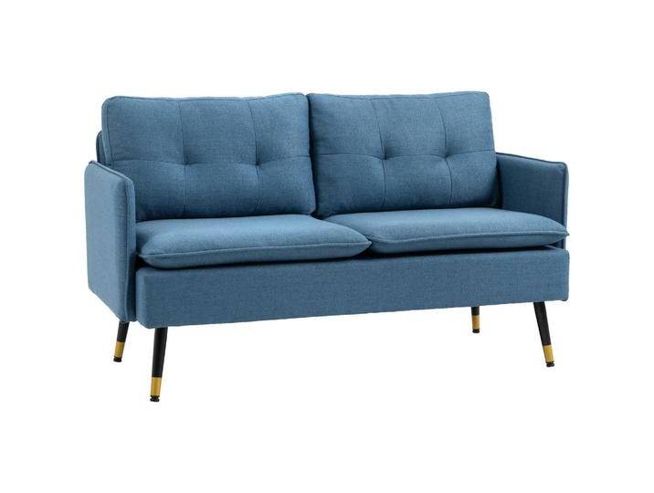 HOMCOM 2, Blau, Kunststoff, 68x80x139 cm, Wohnzimmer, Sofas & Couches, Sofas von Homcom