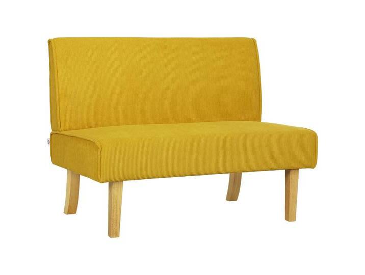 HOMCOM SOFA, Gelb, 110x85x62 cm, Wohnzimmer, Sofas & Couches, Sofas, 2-Sitzer Sofas von Homcom