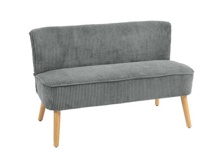 HOMCOM 2, Grau, Echtholz, Füllung: Schaumstoff, 56.5x77x117 cm, Wohnzimmer, Sofas & Couches, Sofas, 2-Sitzer Sofas von Homcom