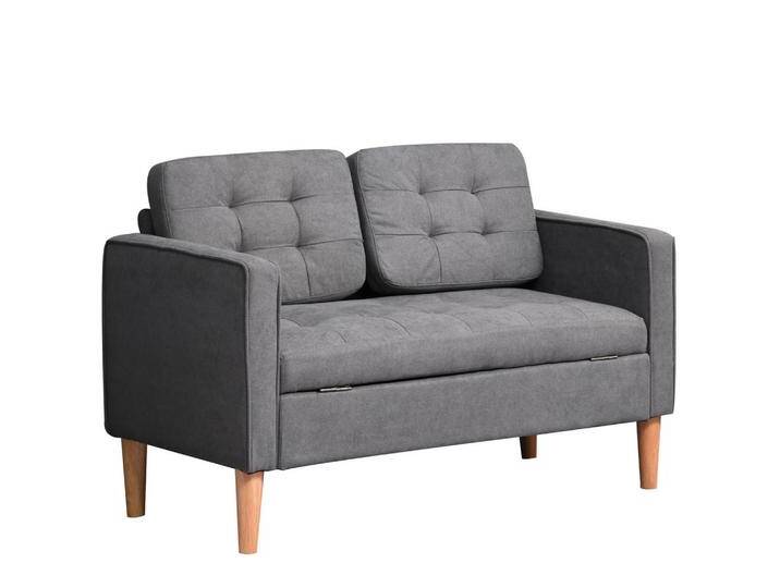 HOMCOM SOFA, Grau, Kunststoff, 62x78x111 cm, Wohnzimmer, Sofas & Couches, Sofas HOMCOM SOFA, Grau, Kunststoff, 62x78x111 cm, Wohnzimmer, Sofas & Couches, Sofas von Homcom