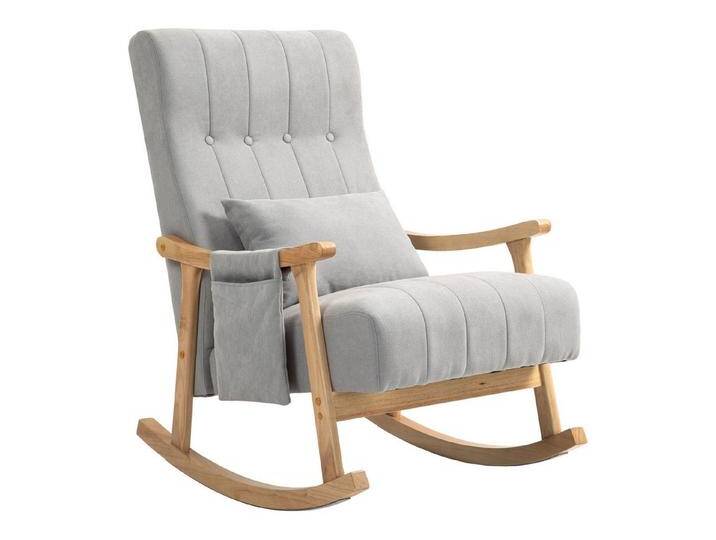 HOMCOM Schaukelstuhl (Relaxsessel, 1 St), für Wohnzimmer, Schlafzimmer, Grau, grau von Homcom