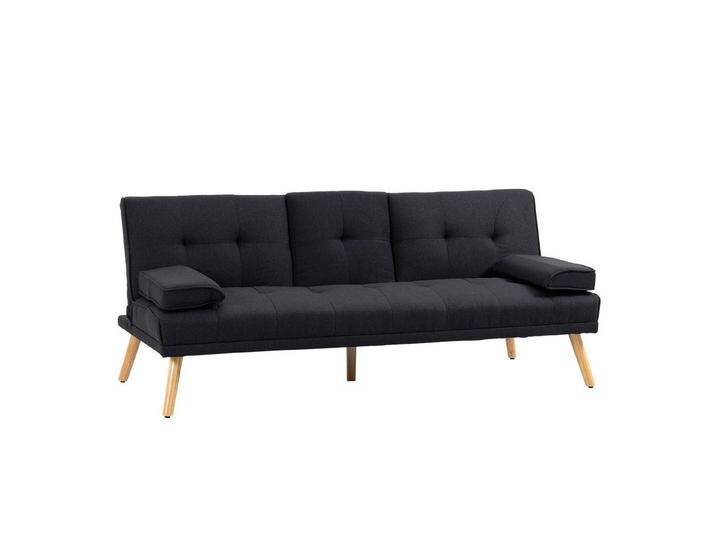 HOMCOM Schlafsofa mit Klappbarem Tisch, Becherhalter, Bettsofa 1 Teile, bis 250 kg Belastbar, für Wohzimmer, Grau, grau HOMCOM Schlafsofa mit Klappbarem Tisch, Becherhalter, Bettsofa 1 Teile, bis 250 kg Belastbar, für Wohzimmer, Grau, grau von Homcom