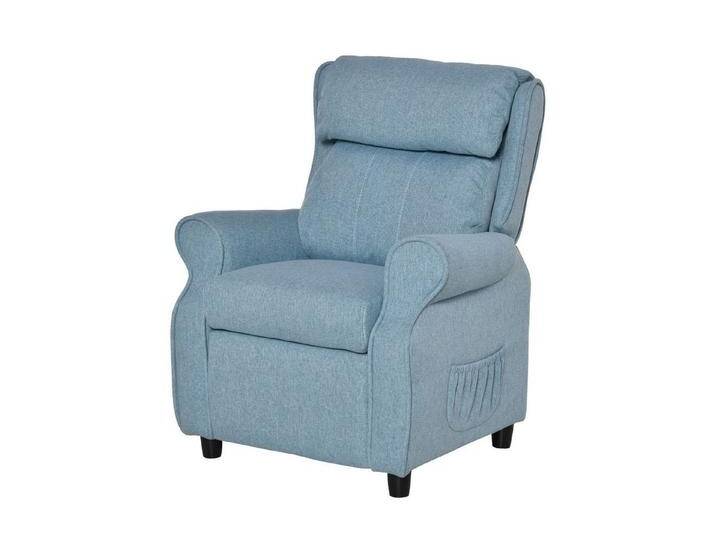 HOMCOM Sessel Kindersofa mit Fußstütze (Kindercouch, 1-St., Kindersessel), Blau 58 x 53 x 70 cm, blau, blau von Homcom