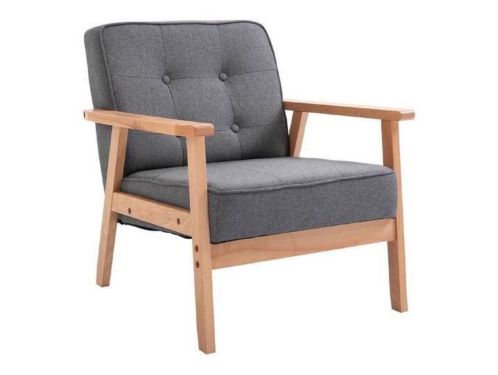 HOMCOM Sessel Polsterstuhl mit Armlehnen, grau HOMCOM Sessel Polsterstuhl mit Armlehnen, grau von Homcom