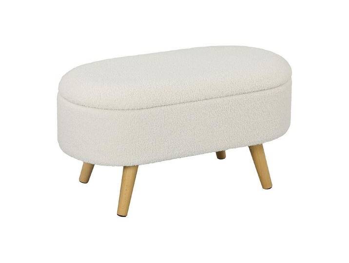 HOMCOM Sitzbank mit Stauraum, Deckel, Teddysamtoptik (Truhenbank, 1-St., Polsterbank), für Flur Schlafzimmer Wohnzimmer von Homcom