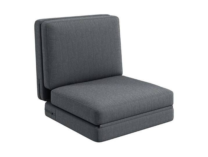 HOMCOM Sitzkissen 3-in-1 Klappbar Schlafsofa mit Samtoptik, bis 240 kg belastbar, für Schlafzimmer, Wohnzimmer, Dunkelgrau, grau, Dunkelgrau HOMCOM Sitzkissen 3-in-1 Klappbar Schlafsofa mit Samtoptik, bis 240 kg belastbar, für Schlafzimmer, Wohnzimmer, Dunkelgrau, grau, Dunkelgrau von Homcom