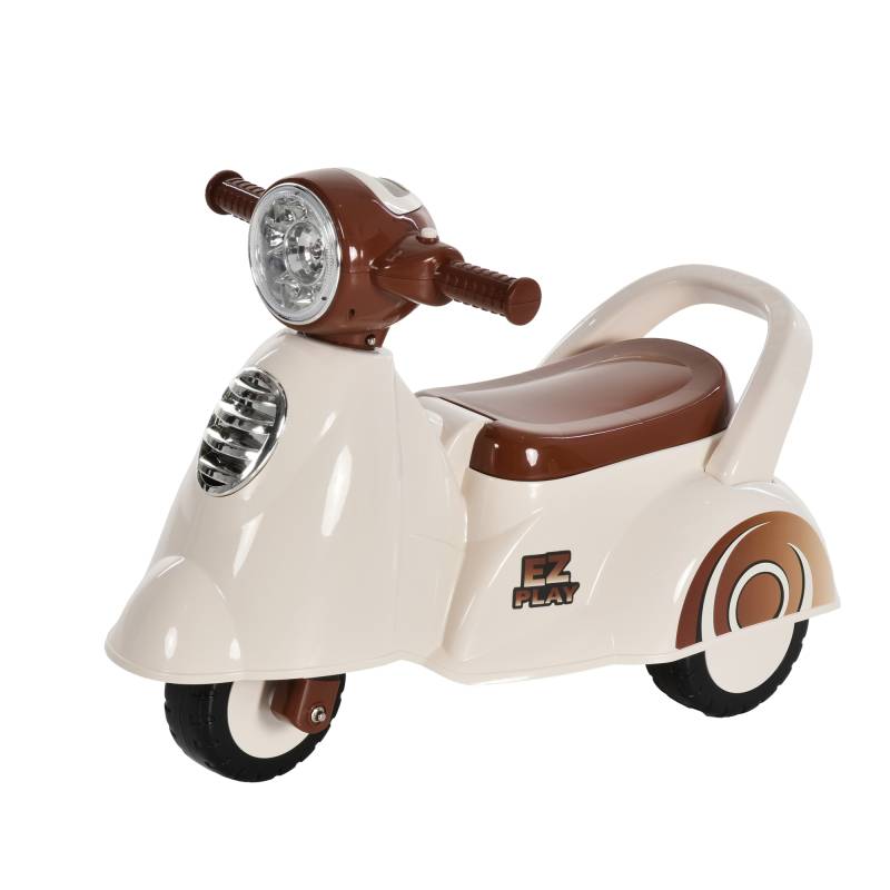Moto per bambini 12-36 mesi senza pedali con luci e suoni pp beige von Homcom