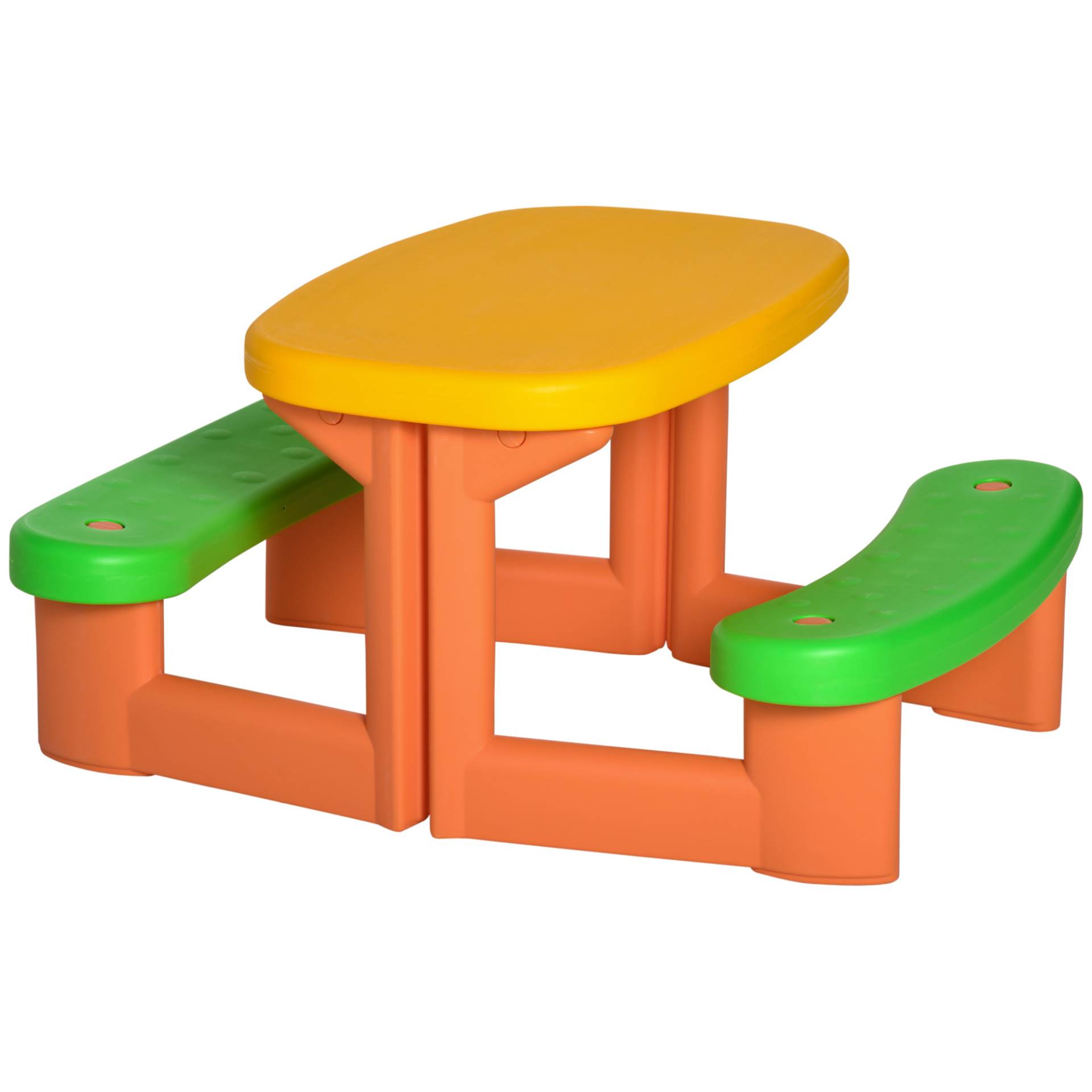 Tavolo da picnic per 2 bambini 3-6 anni con 2 panche pp colorato von Homcom