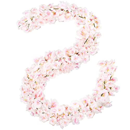 Homcomodar 4er Pack künstliche Blumne Kirschblüten Girlande 5.9FT Seidenblume Hängen Reben für Hochzeit Party Tisch Hintergrund Bogen Wand Dekor Homcomodar 4er Pack künstliche Blumne Kirschblüten Girlande 5.9FT Seidenblume Hängen Reben für Hochzeit Party Tisch Hintergrund Bogen Wand Dekor von Homcomodar