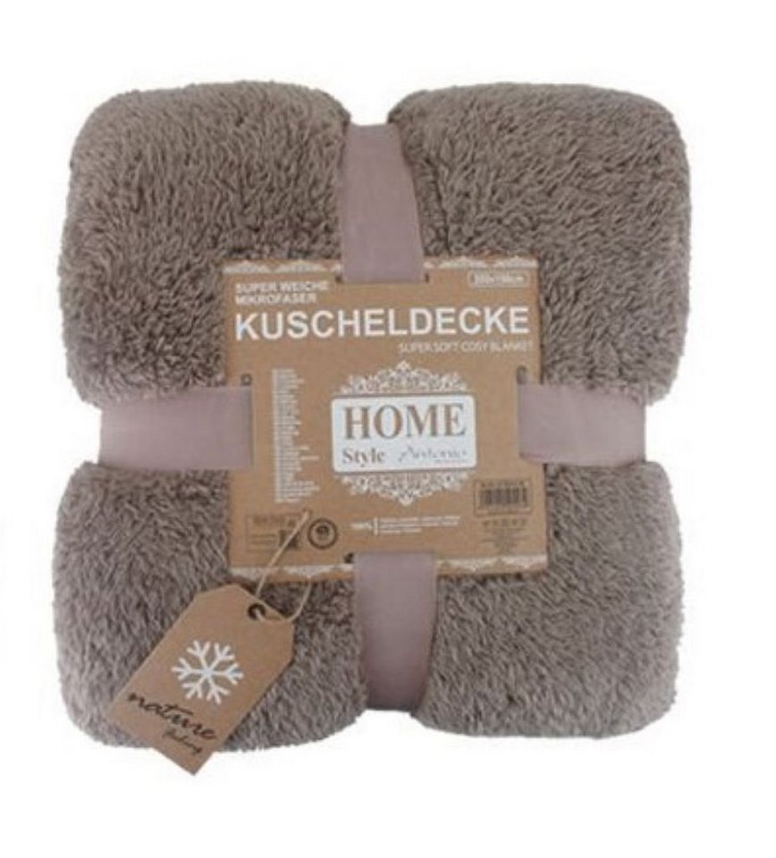 Wohndecke Teddy Kuscheldecke in Kunstfell-Optik, flauschige Mikrofaser Decke, Home,Relax&Style, 150 x 200 cm große, warme, weiche Kuscheldecke von Home,Relax&Style