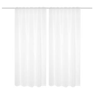 home24 Fertiggardine Dolly 2er-Set 140 x 175cm Weiß/Weiß von home24