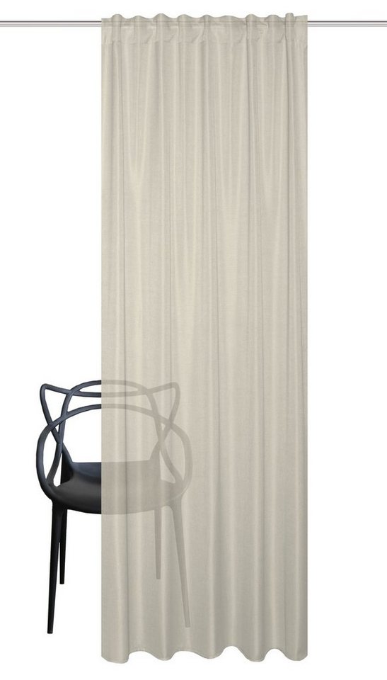 Home Basics Vorhang 080530 Kombiband Fertigschal SOFTY halbtransparent, (2 St), Polyester von Home Basics