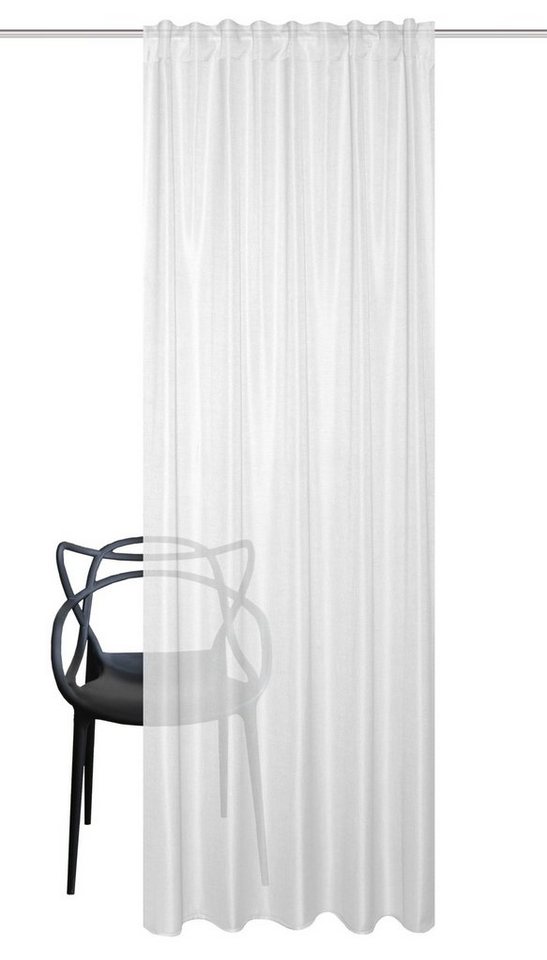 Home Basics Vorhang 080530 Kombiband Fertigschal SOFTY halbtransparent, (2 St), Polyester von Home Basics