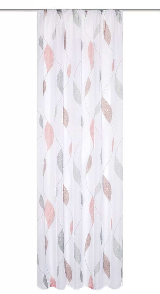 Home Basics Vorhang 41462 PAOLO Fertigvorhang aus Voile, bedruckt, Kräuselband, (1 St), 100% Polyester von Home Basics
