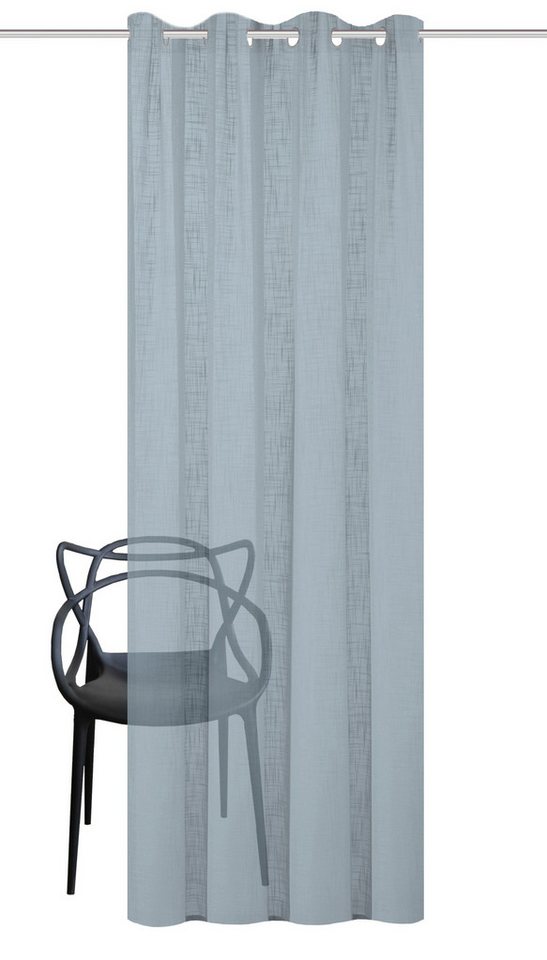Home Basics Vorhang 800530 Ösen Fertigschal SOFTY halbtransparent, Leinenstrucktur (1 St), 100% Polyester von Home Basics
