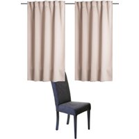 Home Basics Vorhang "BLACKY", (2 St.), 2er Pack Kombibandschal BLACKY Uni von Home Basics