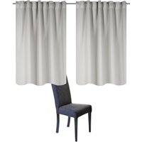 Home Basics Vorhang "BLACKY", (2 St.), 2er Pack Kombibandschal BLACKY Uni von Home Basics