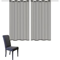 Home Basics Vorhang "DOLLY", (2 St.), 2er Pack Ösenschal DOLLY von Home Basics