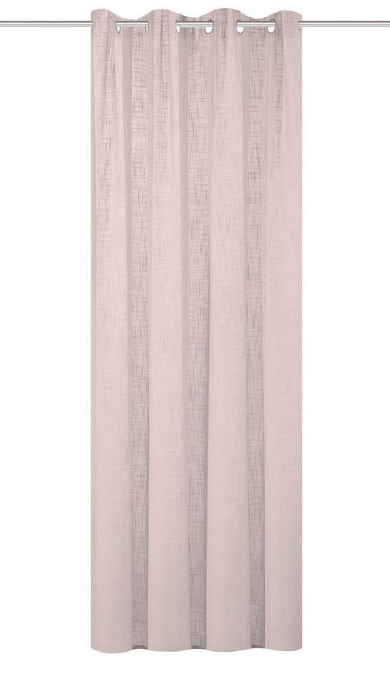Home Basics Vorhang 800530 Ösen Fertigschal SOFTY halbtransparent, Leinenstrucktur, (1 St), 100% Polyester von Home Basics