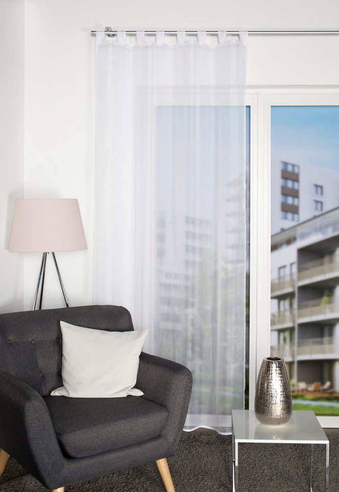 Home Basics Vorhang Schlaufenschal 49041 NESSI Transparentvoile, 245x135 cm, (1 St), Polyester von Home Basics