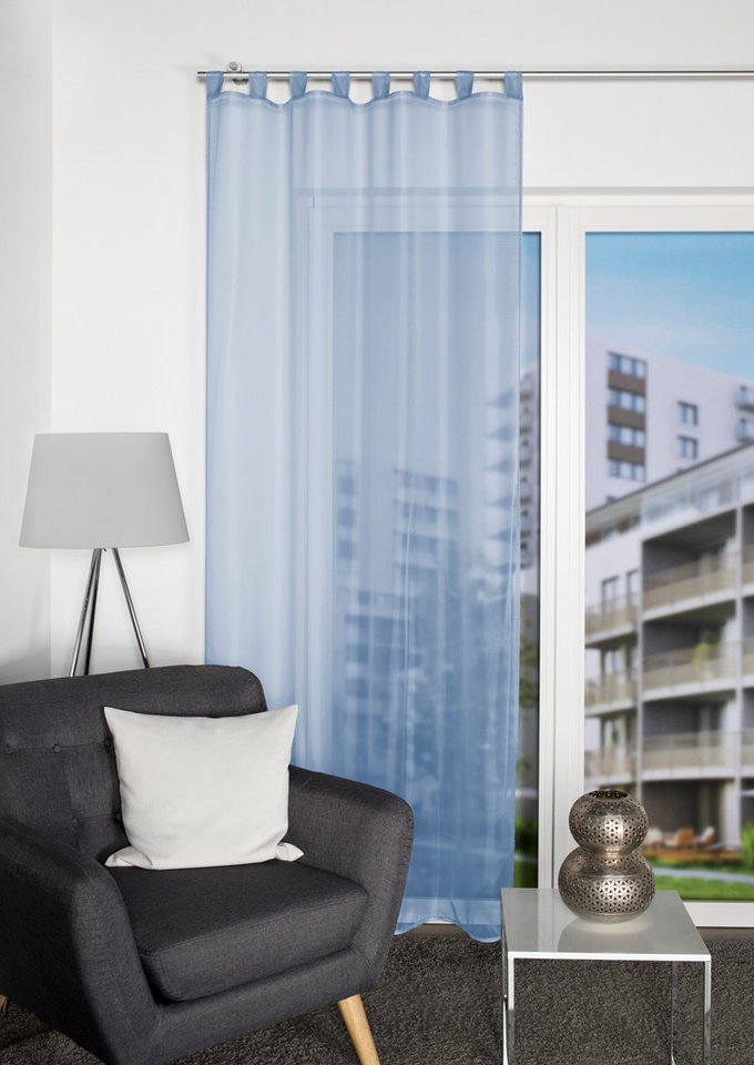Home Basics Vorhang Schlaufenschal 49041 NESSI Transparentvoile, 245x135 cm, (2 St), Polyester von Home Basics