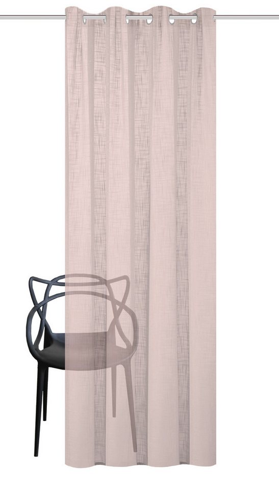 Home Basics Vorhang Softy Ösenschal 160 x 140 cm 1x Fertigschal Rose, (1 St), Kunstfaser, 1x Fertigschal Rose von Home Basics