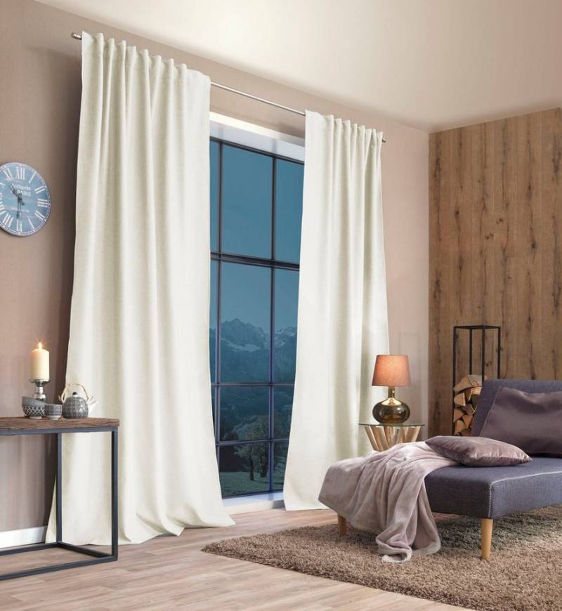 Home Basics Vorhang ESKIMO, Multifunktionsband (1 St), blickdicht, Thermostoff Uni ESKIMO von Home Basics