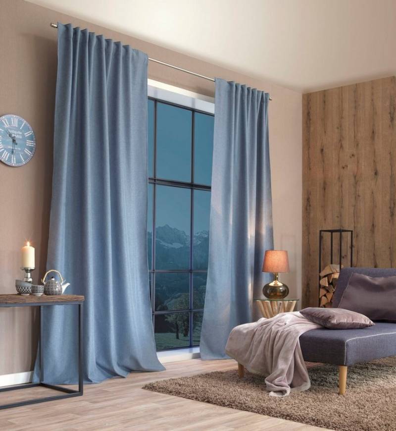 Home Basics Vorhang ESKIMO, Multifunktionsband (1 St), blickdicht, Thermostoff Uni ESKIMO von Home Basics
