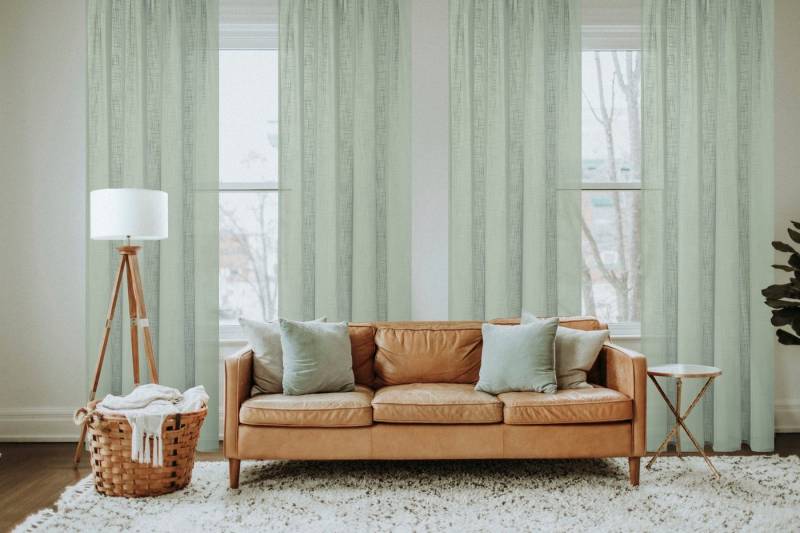 Home Basics Vorhang SOFTY, Ösen (1 St), halbtransparent, Ösenschal SOFTY Uni von Home Basics