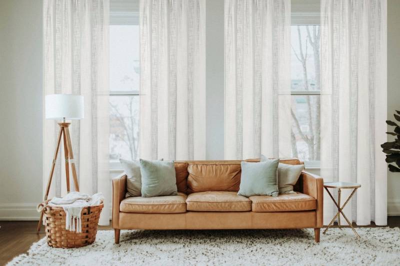 Home Basics Vorhang SOFTY, Ösen (1 St), halbtransparent, Ösenschal SOFTY Uni von Home Basics