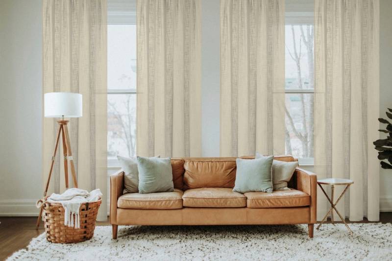 Home Basics Vorhang SOFTY, Ösen (1 St), halbtransparent, Ösenschal SOFTY Uni von Home Basics