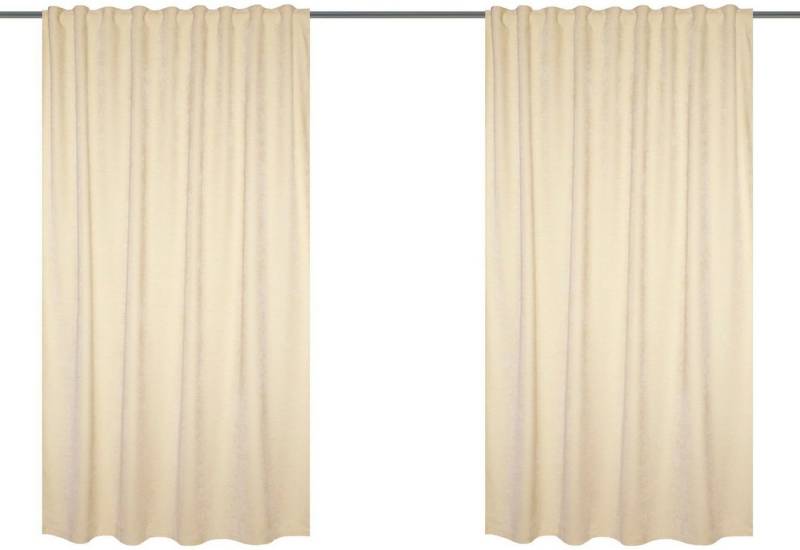 Home Basics Vorhang WOLLY, Multifunktionsband (2 St), blickdicht, 2er Pack Thermochenille Uni WOLLY von Home Basics