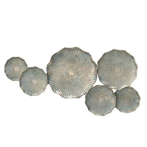 Home Collection Metall modernes Wandobjekt Kreise H90cm grau Gold von Home Collection