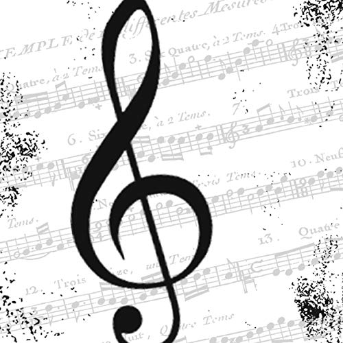 Home Collection Servietten (2er Set / 40Stück) 3-lagig 33x33cm Notenschlüssel I Love Music von Home Collection