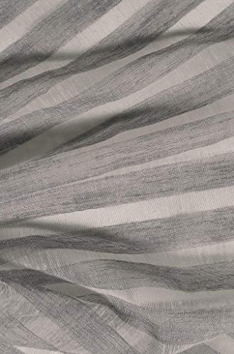 Home Collection str116 Vorhang Stripes 280x140x280 cm grau von Home Collection