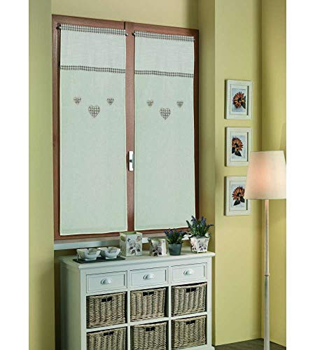 Home Collection tcche129/150 Vorhang Paar Cherie 150x60x150 cm beige von Home Collection
