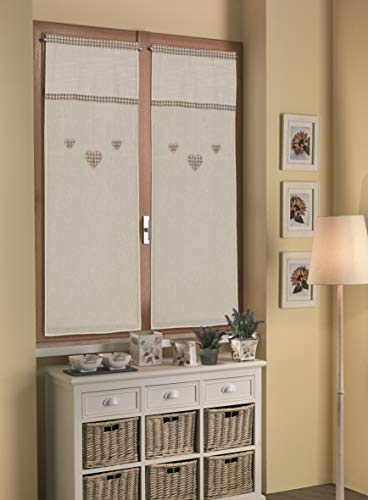 Home Collection tcche129/150 Vorhang Paar Cherie 240x60x240 cm beige von Home Collection