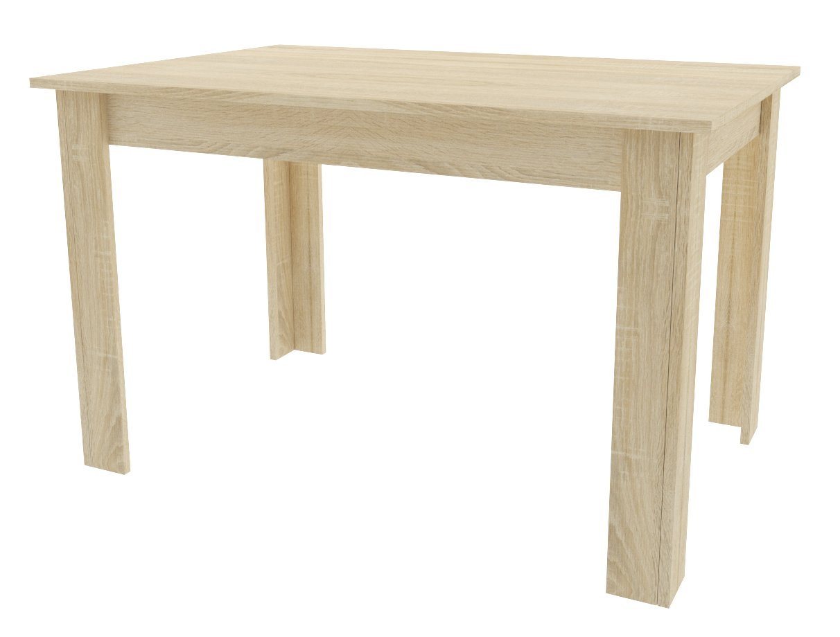 Home Collective Esstisch Esszimmertisch Küchentisch, Platte aus Sonoma-Eiche, Holztisch, 80 x 80 x 75 cm, 18 mm Dicke, Küche Wohnzimmer Sonoma-Eiche von Home Collective