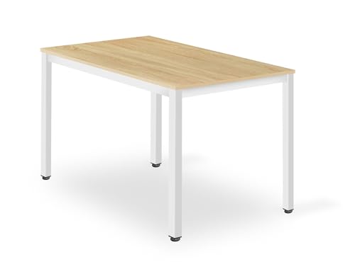 Home Collective Esstisch Esszimmertisch quadratisch Holztisch Küchentisch Modern 120 x 60 x 75 cm, 18 mm Dicke, Holz Esszimmer Küche Wohnzimmer Sonoma-Eiche mit weißen Beinen aus Metall Home Collective Esstisch Esszimmertisch quadratisch Holztisch Küchentisch Modern 120 x 60 x 75 cm, 18 mm Dicke, Holz Esszimmer Küche Wohnzimmer Sonoma-Eiche mit weißen Beinen aus Metall von Home Collective
