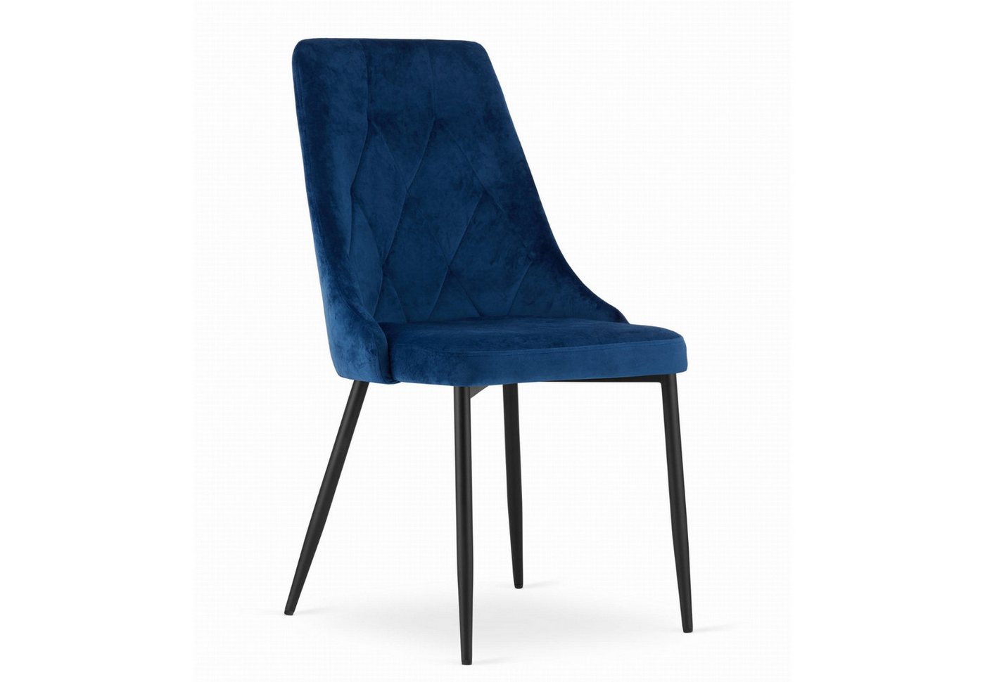 Home Collective Esszimmerstuhl Küchenstuhl Bürostuhl Gepolstert und Metallbeine (perfekt für Wohnzimmer, Home Office, Arbeitszimmer und Schlafzimmer), maximale Belastung 120 kg 1 Stuhl in marineblau von Home Collective